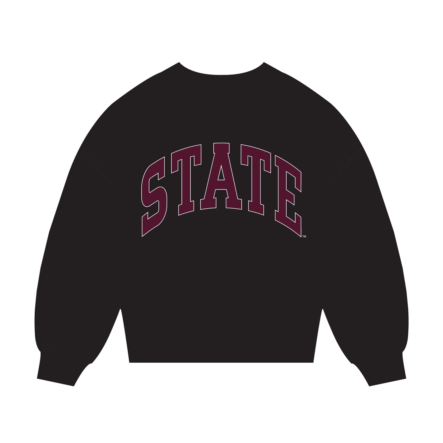 The Madi Classic Mockneck State Applique | Youth Black
