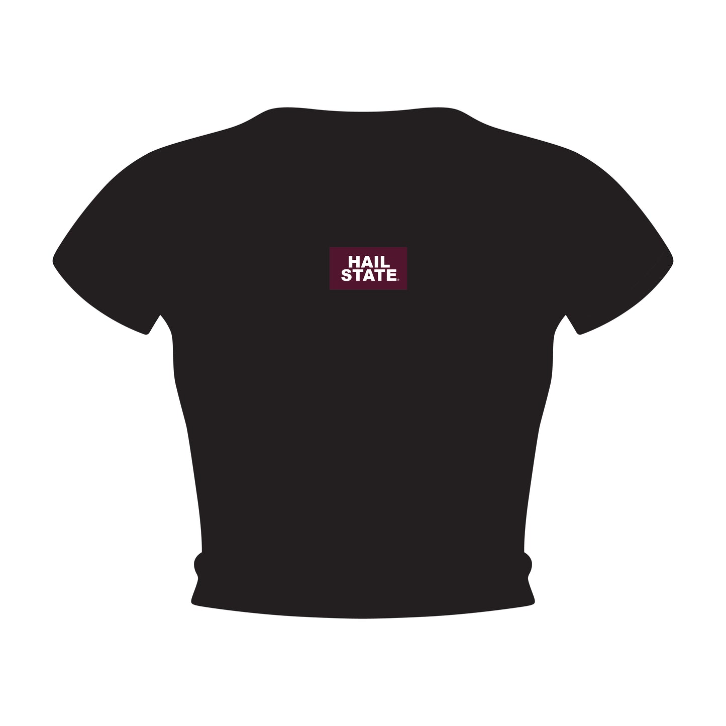 The Raegan Ribbed Baby Tee Hail State Woven Label | Youth Black