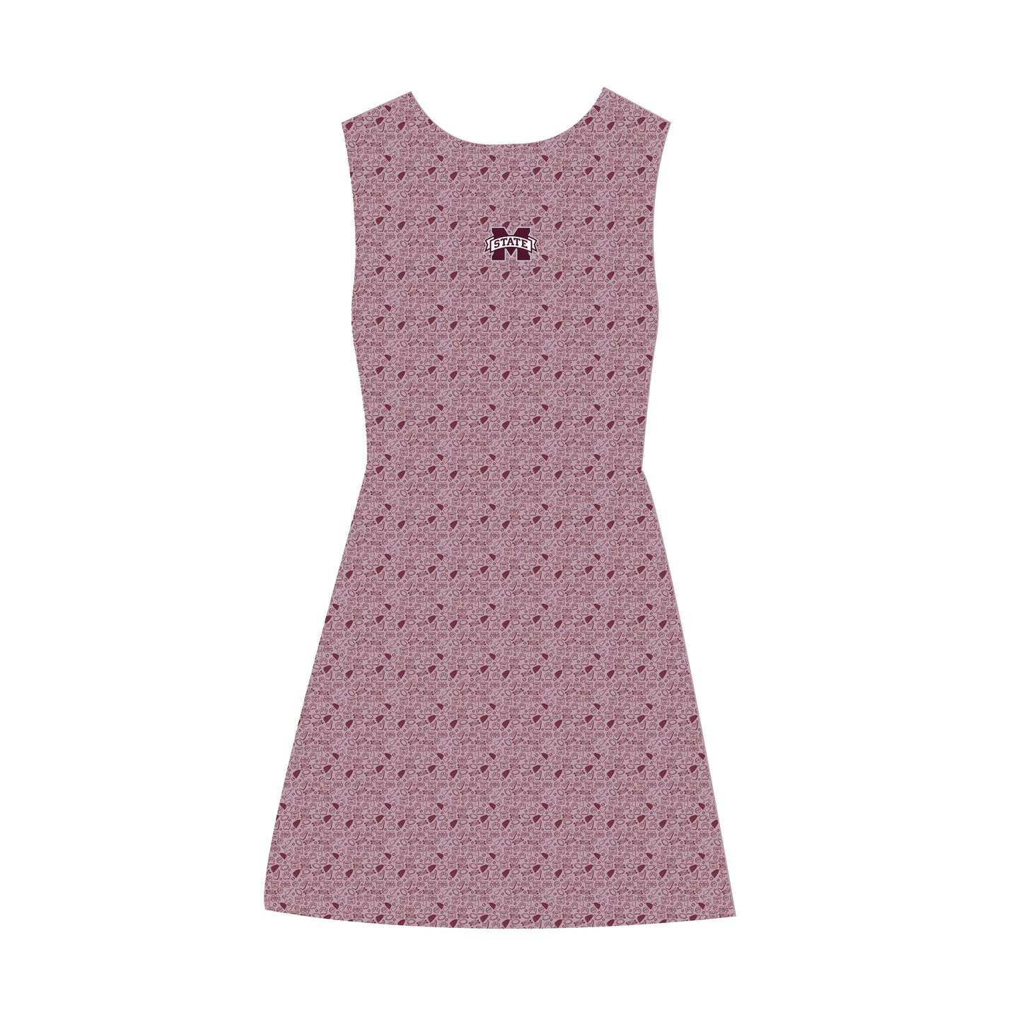 The Grace Pattern Dress Mississippi State | Toddler/Youth Deep Maroon