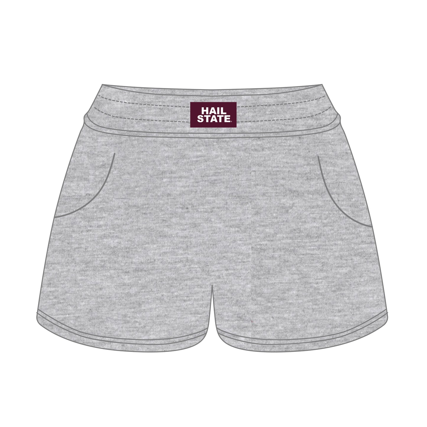 The Ava Airy Shorts Hail State Woven Label | Heather Grey
