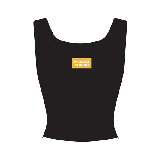 The Alli Ribbed Tank Mizzou Tigers Woven Label | Black