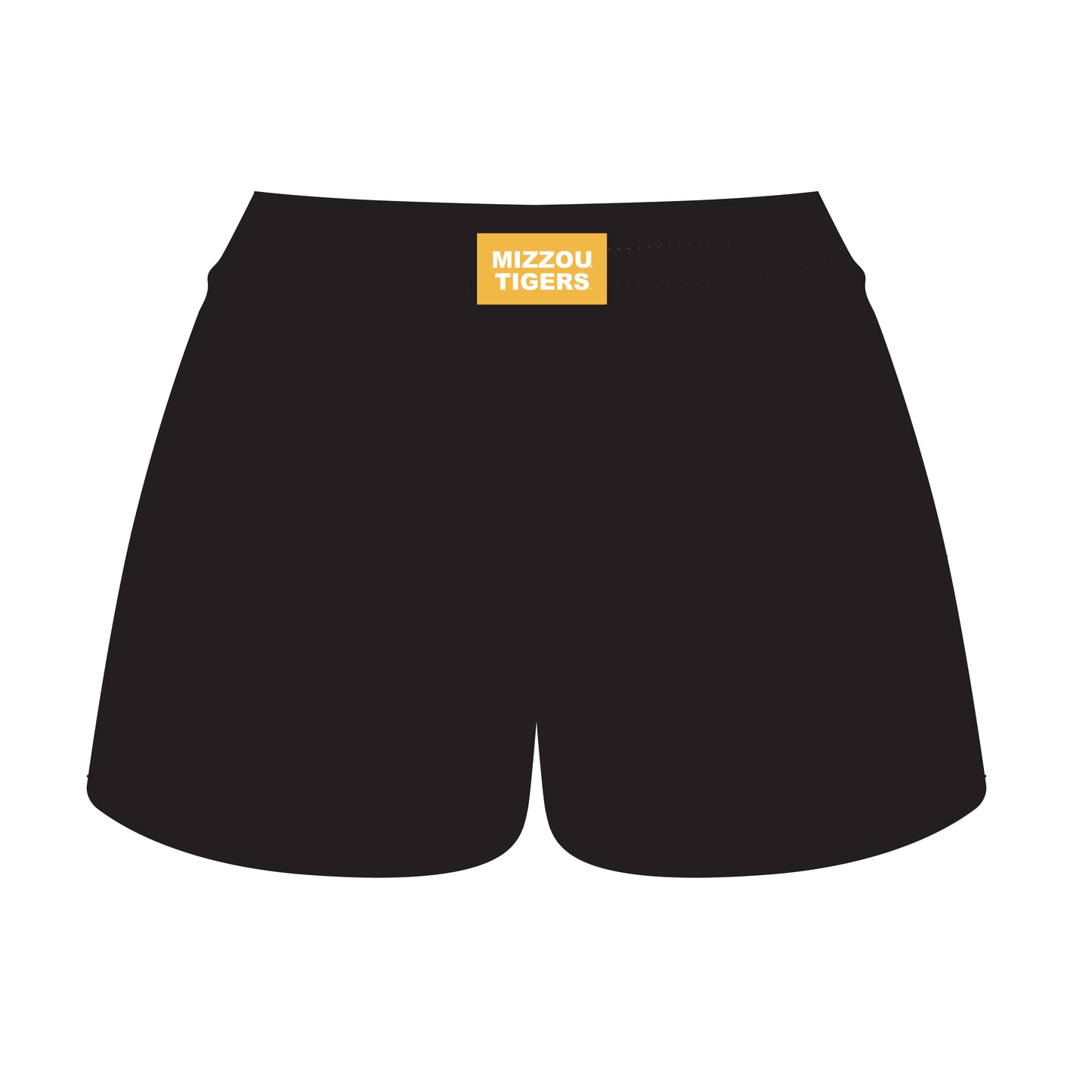 The Ava Airy Shorts Mizzou Tigers Woven Label | Black