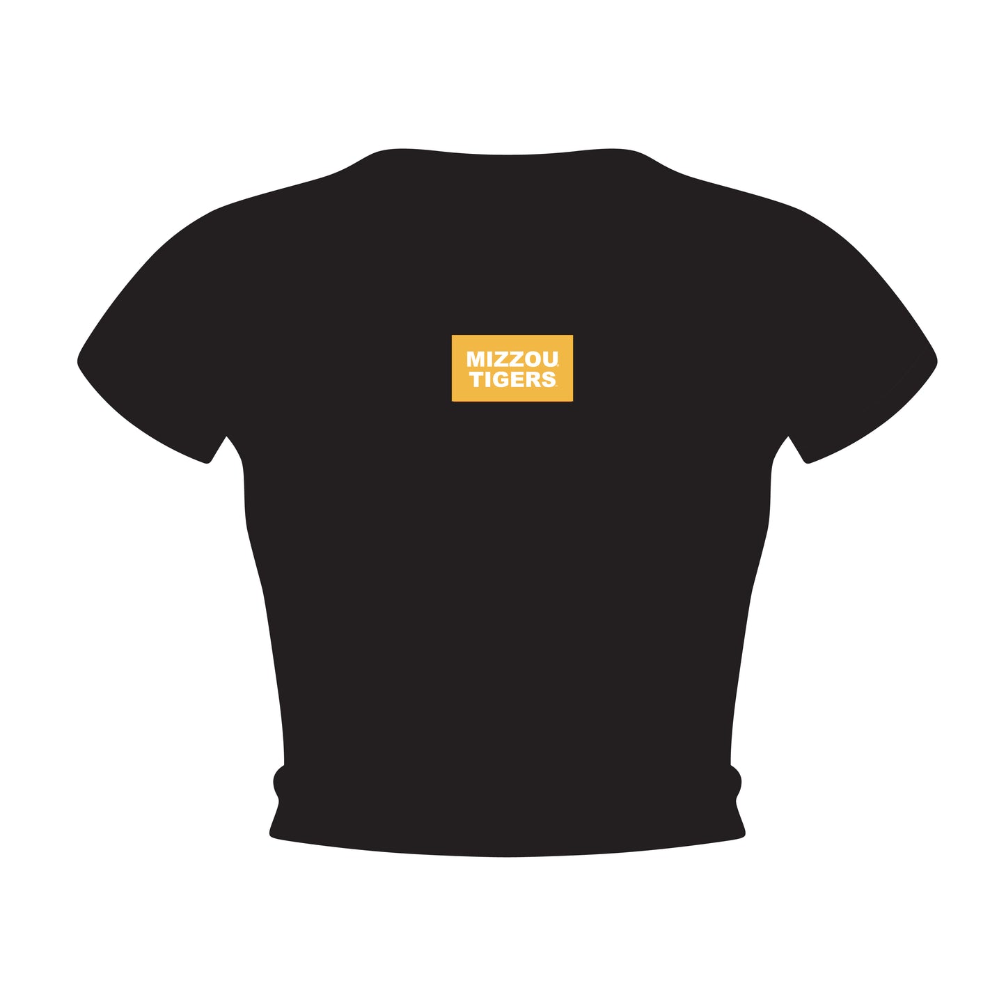 The Raegan Ribbed Baby Tee Mizzou Tigers Woven Label | Youth Black
