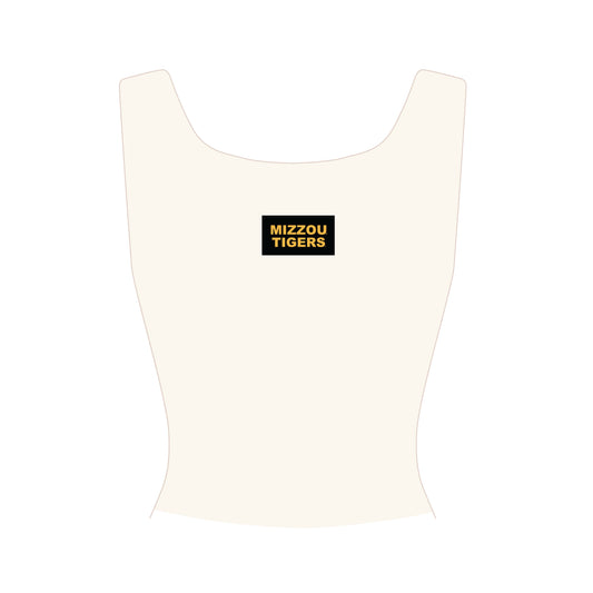 The Alli Ribbed Tank Mizzou Tigers Woven Label | Bone