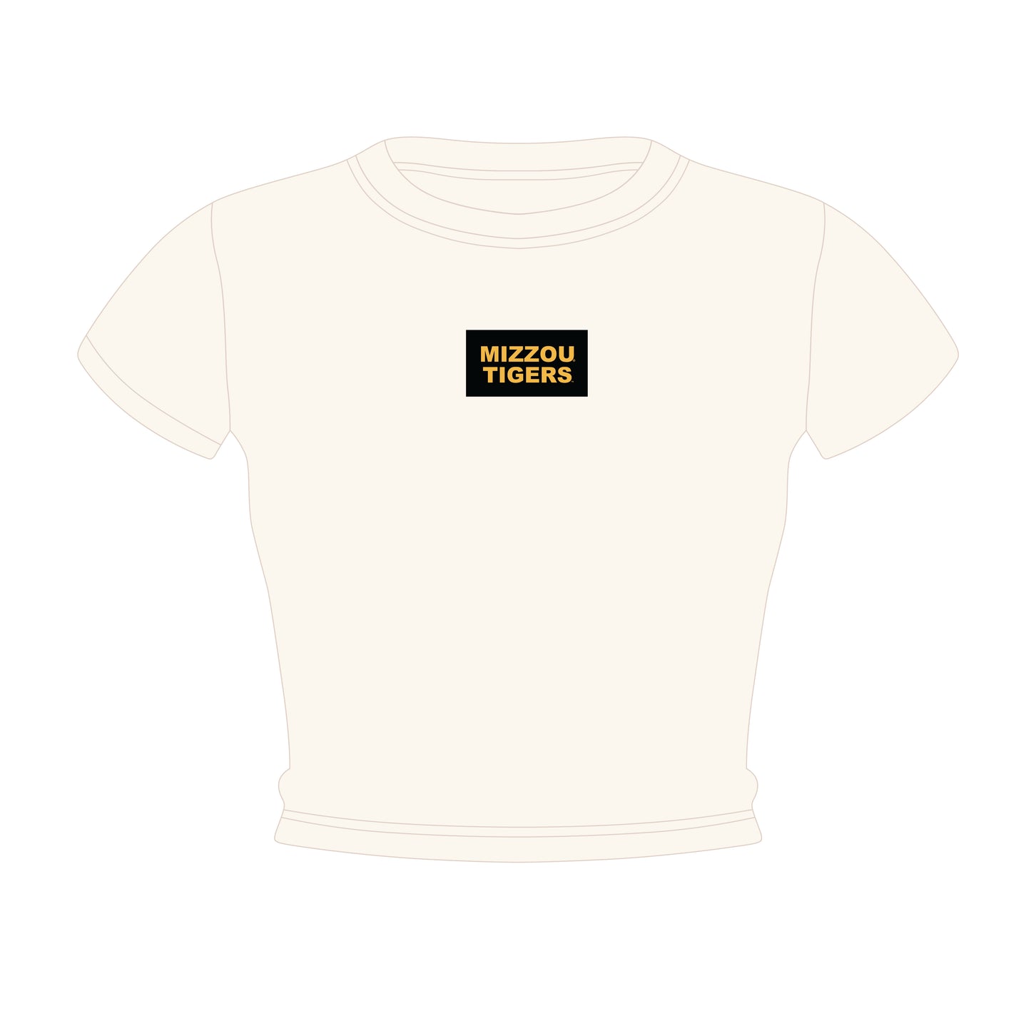 The Raegan Ribbed Baby Tee Mizzou Tigers Woven Label | Youth Bone