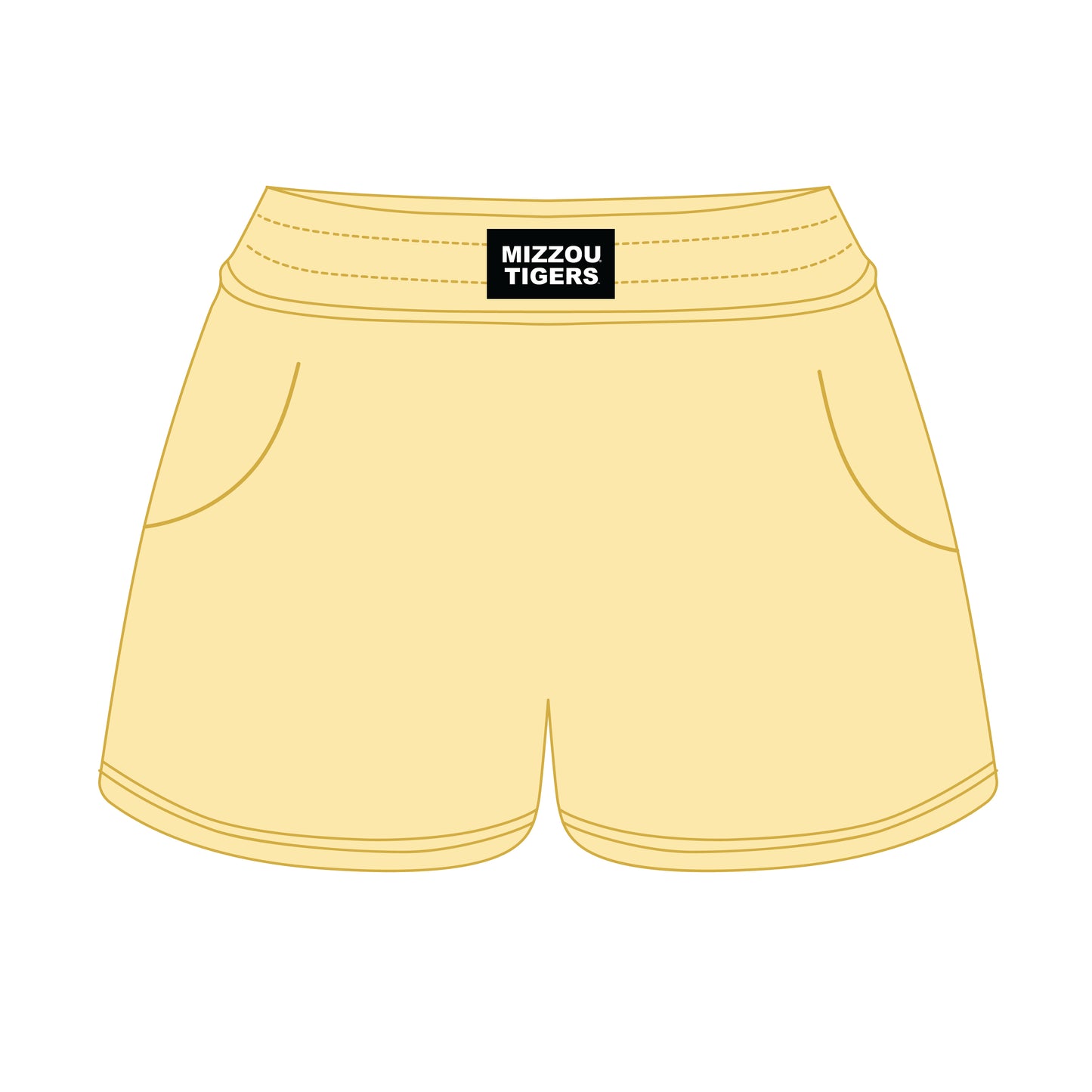 The Ava Airy Shorts Mizzou Tigers Woven Label | Butter