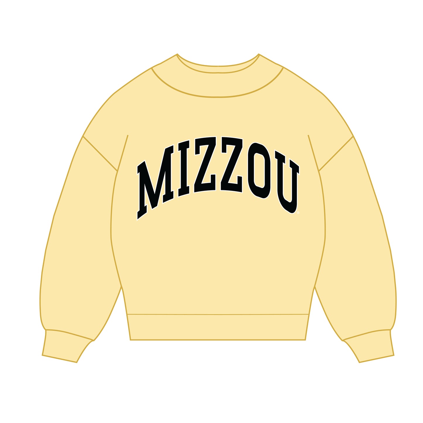 The Madi Classic Mockneck Mizzou Applique | Youth Butter