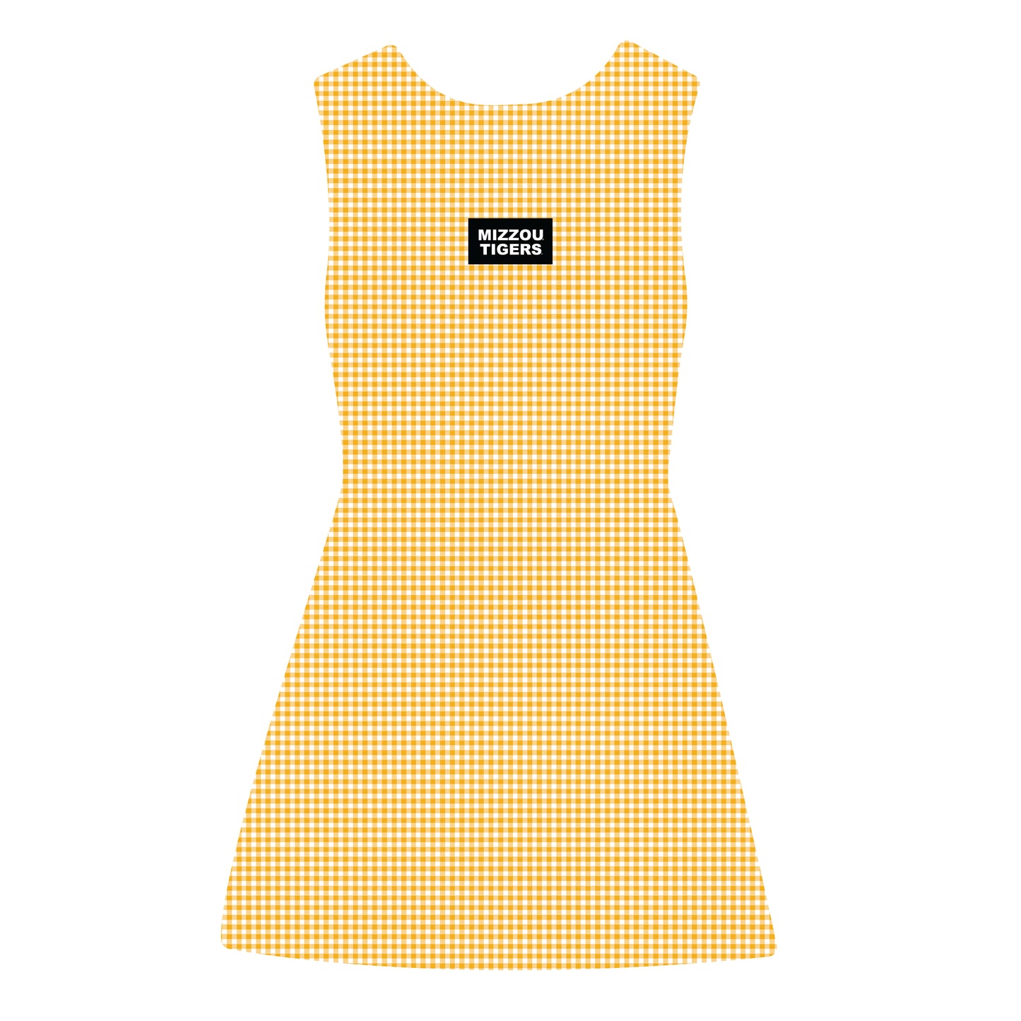 The Grace Gingham Dress Mizzou Tigers Woven Label | Gold