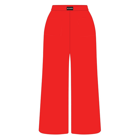 The Ava Airy Pants NC State Woven Label | Bright Red