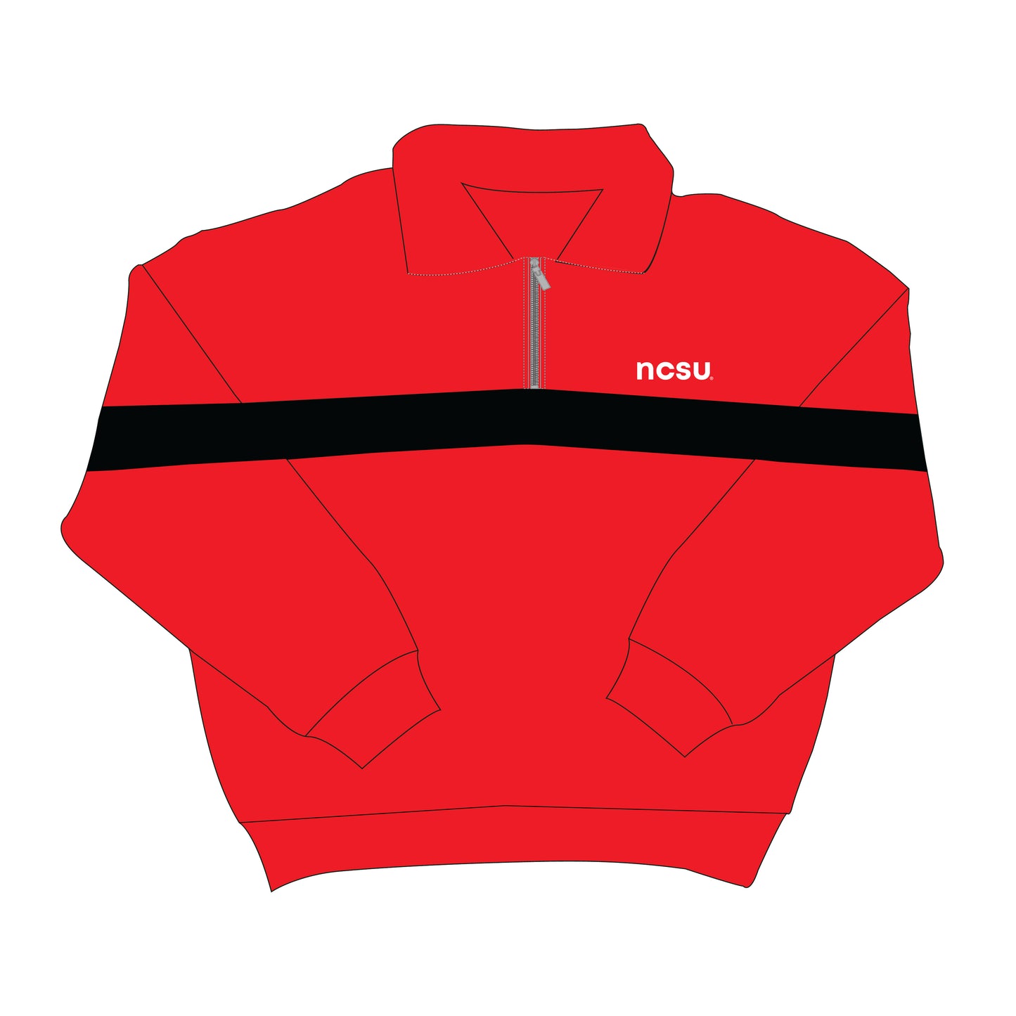The Heather Half Zip NC State | Youth Red