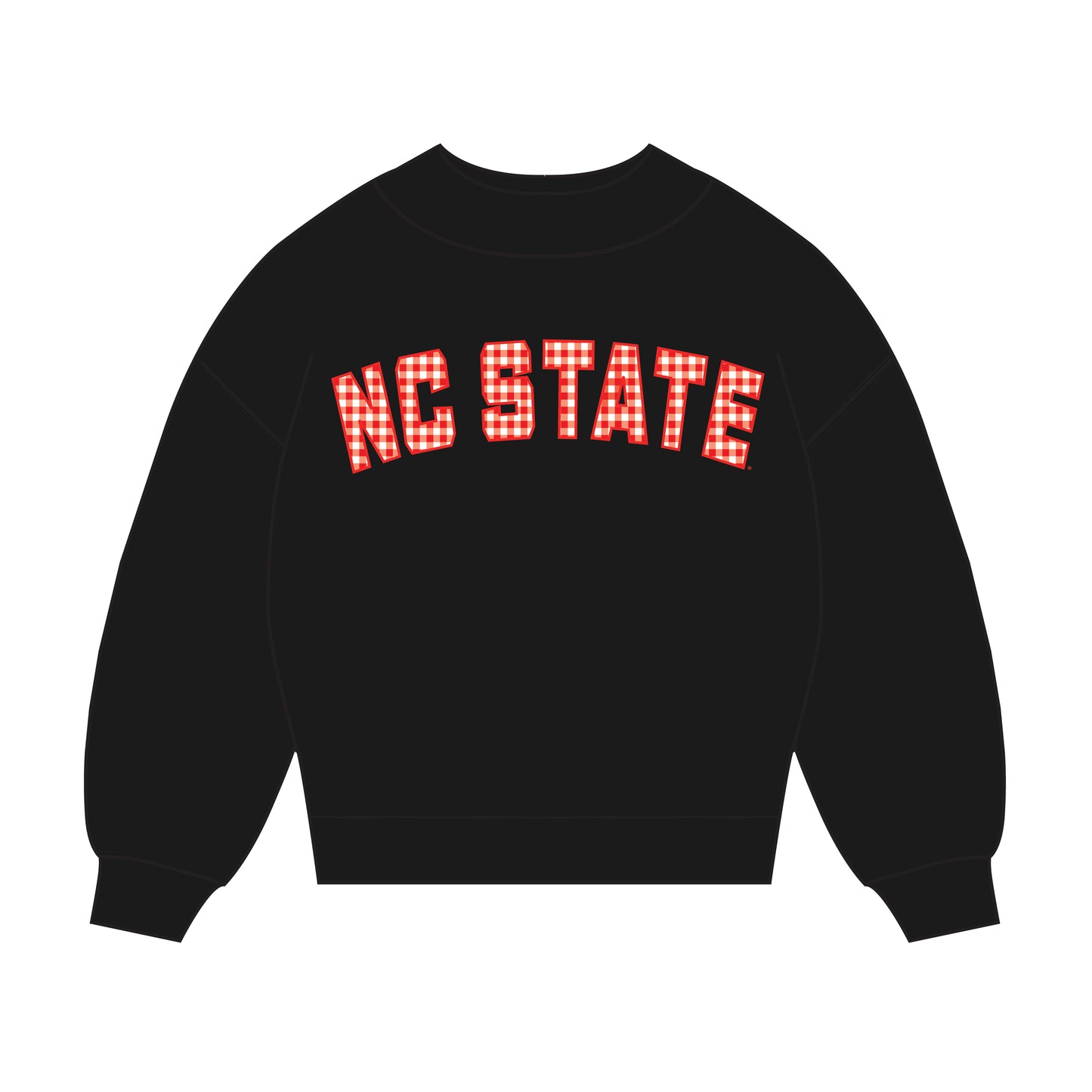 The Mallory Gingham Mockneck NC State | Youth Black