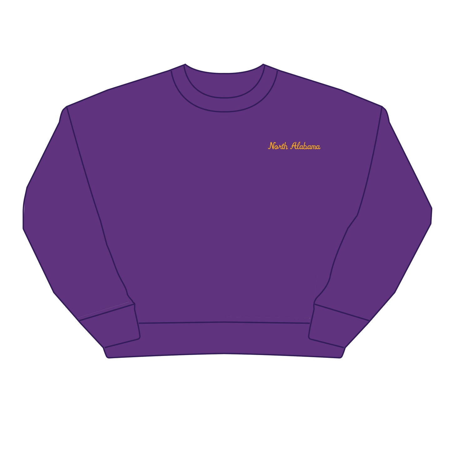 The Brooke Solid Crewneck North Alabama | Purple