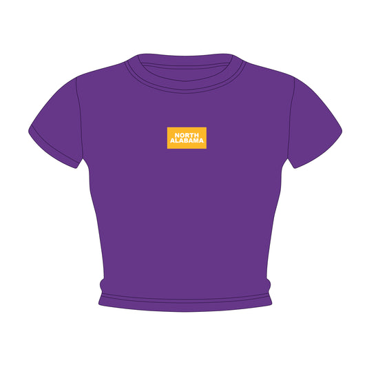 The Raegan Ribbed Baby Tee North Alabama Woven Label | Purple