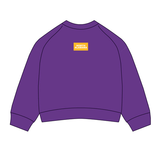 The Ava Airy Crewneck North Alabama Woven Label | Purple