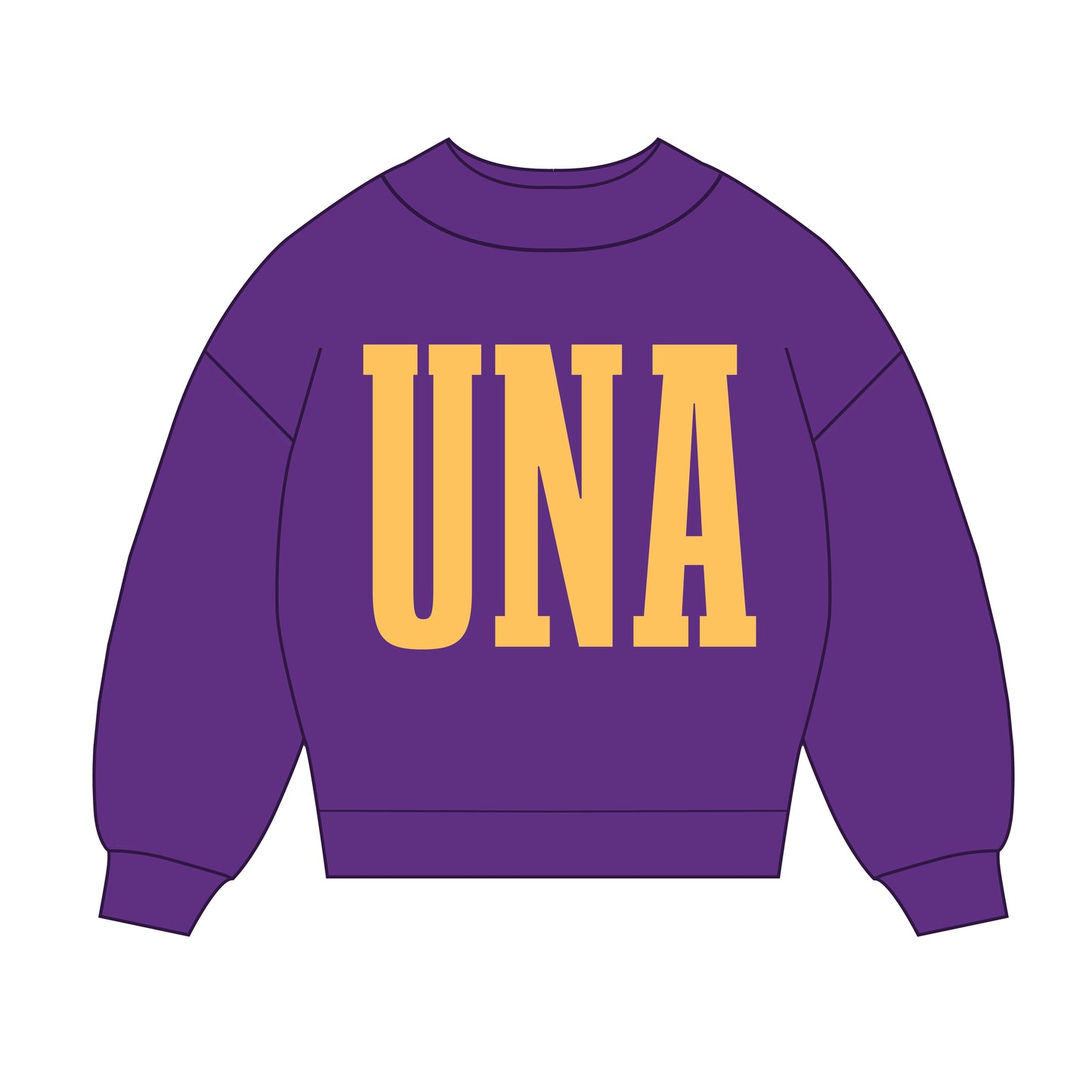 The Madi Varsity Mockneck North Alabama | Purple