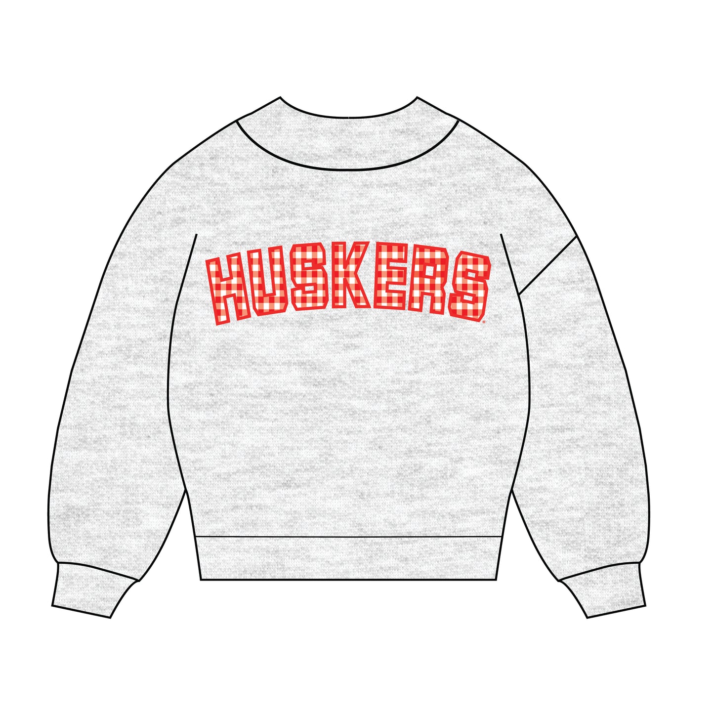 The Mallory Gingham Mockneck Huskers | Ash