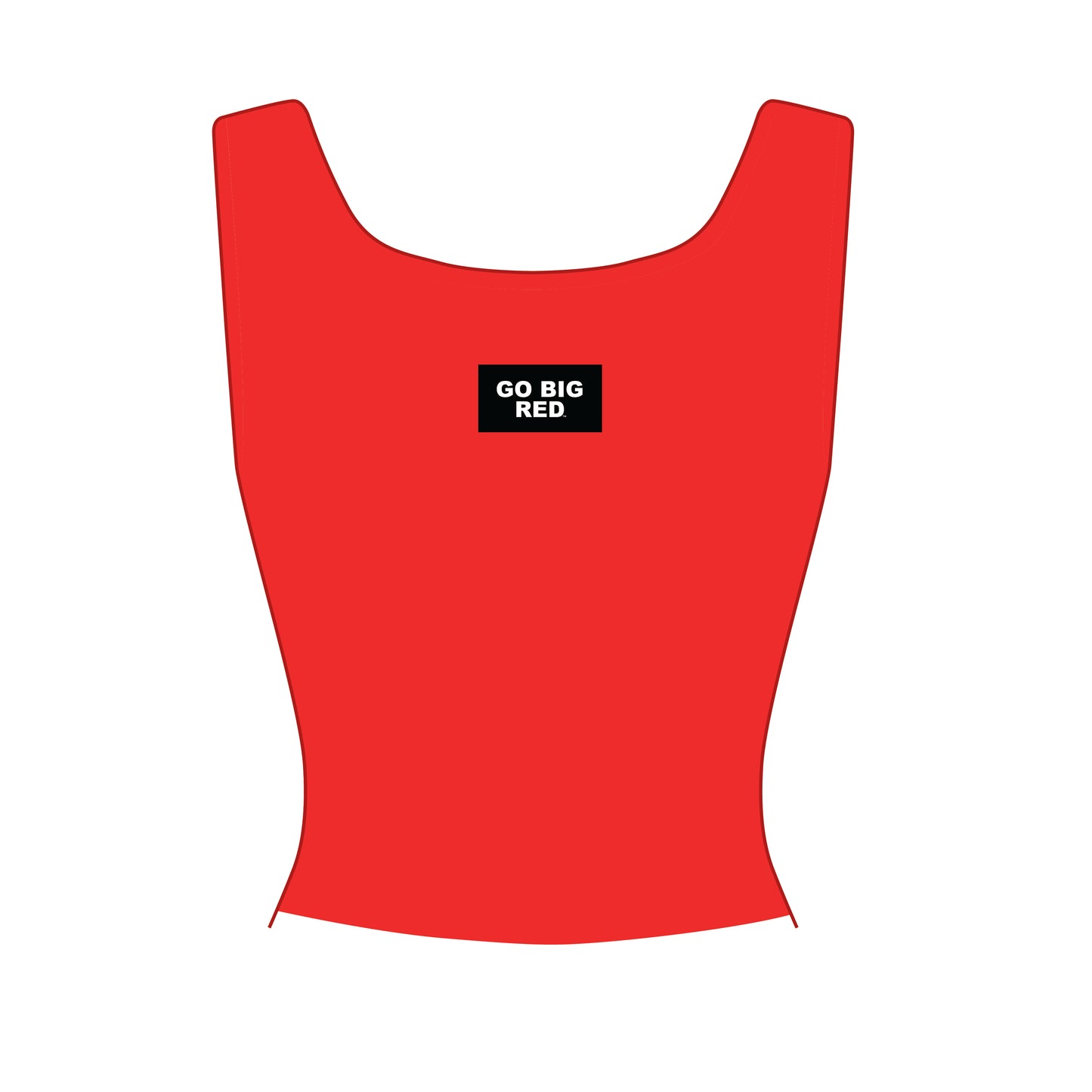 The Alli Ribbed Tank Go Big Red Woven Label | Bright Red