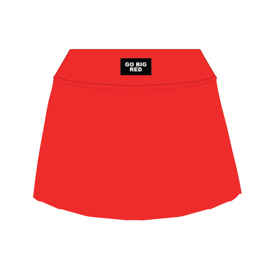The Alli Tennis Skort Go Big Red Woven Label | Youth Bright Red