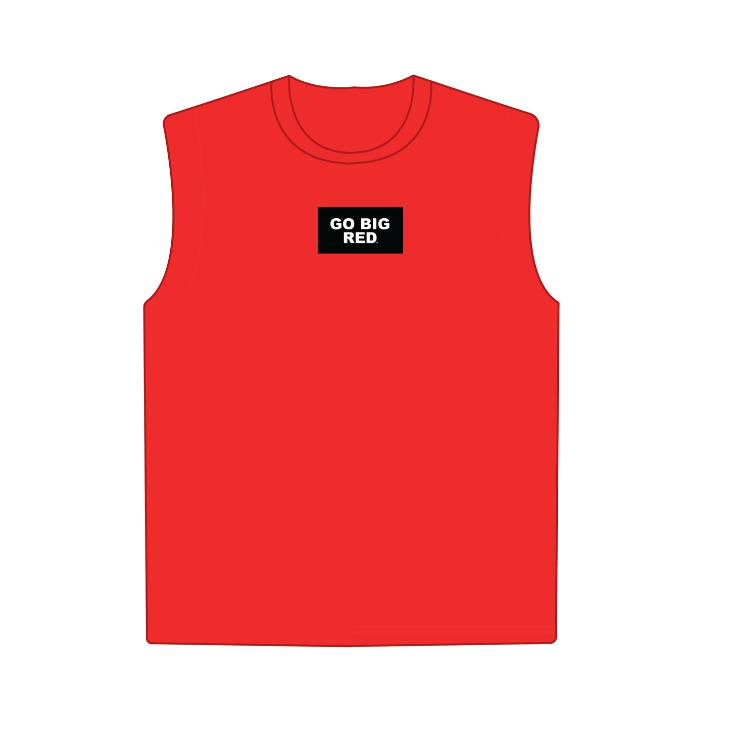 The Anna Active Tank Go Big Red Woven Label | Bright Red