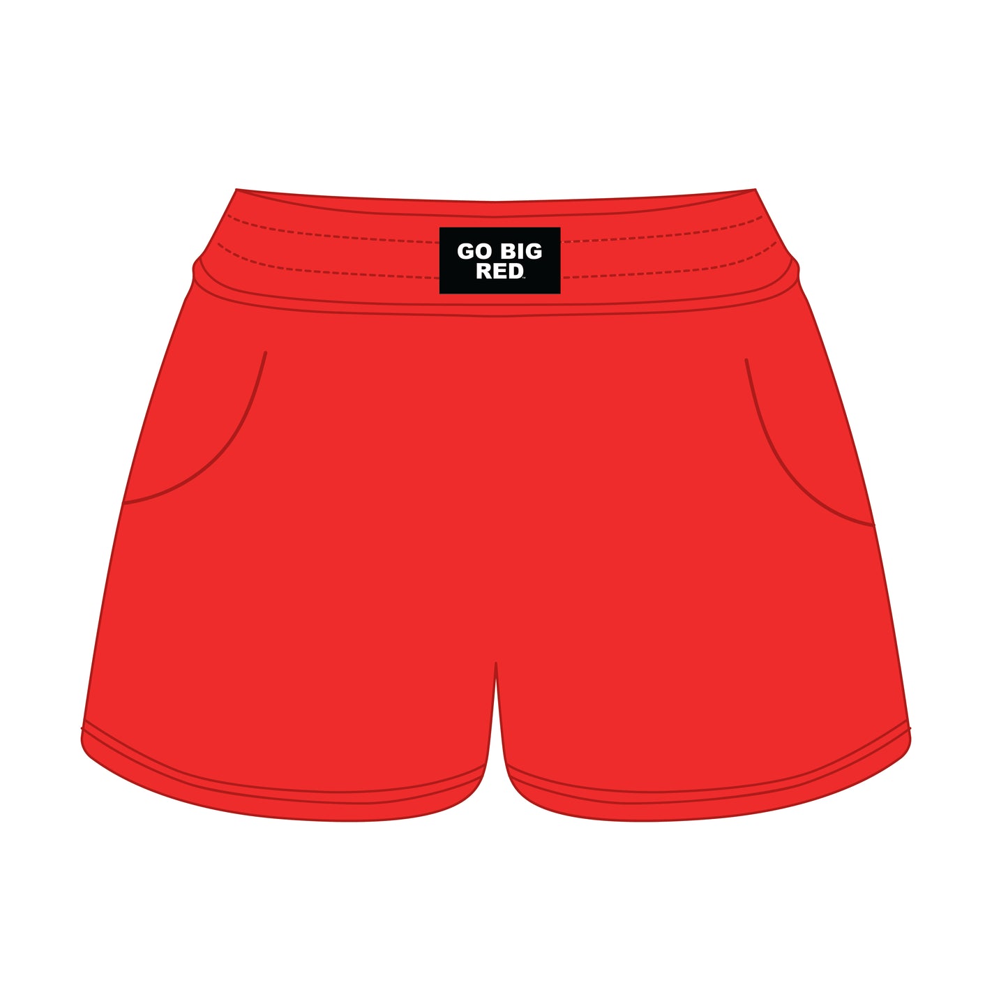The Ava Airy Shorts Go Big Red Woven Label | Bright Red