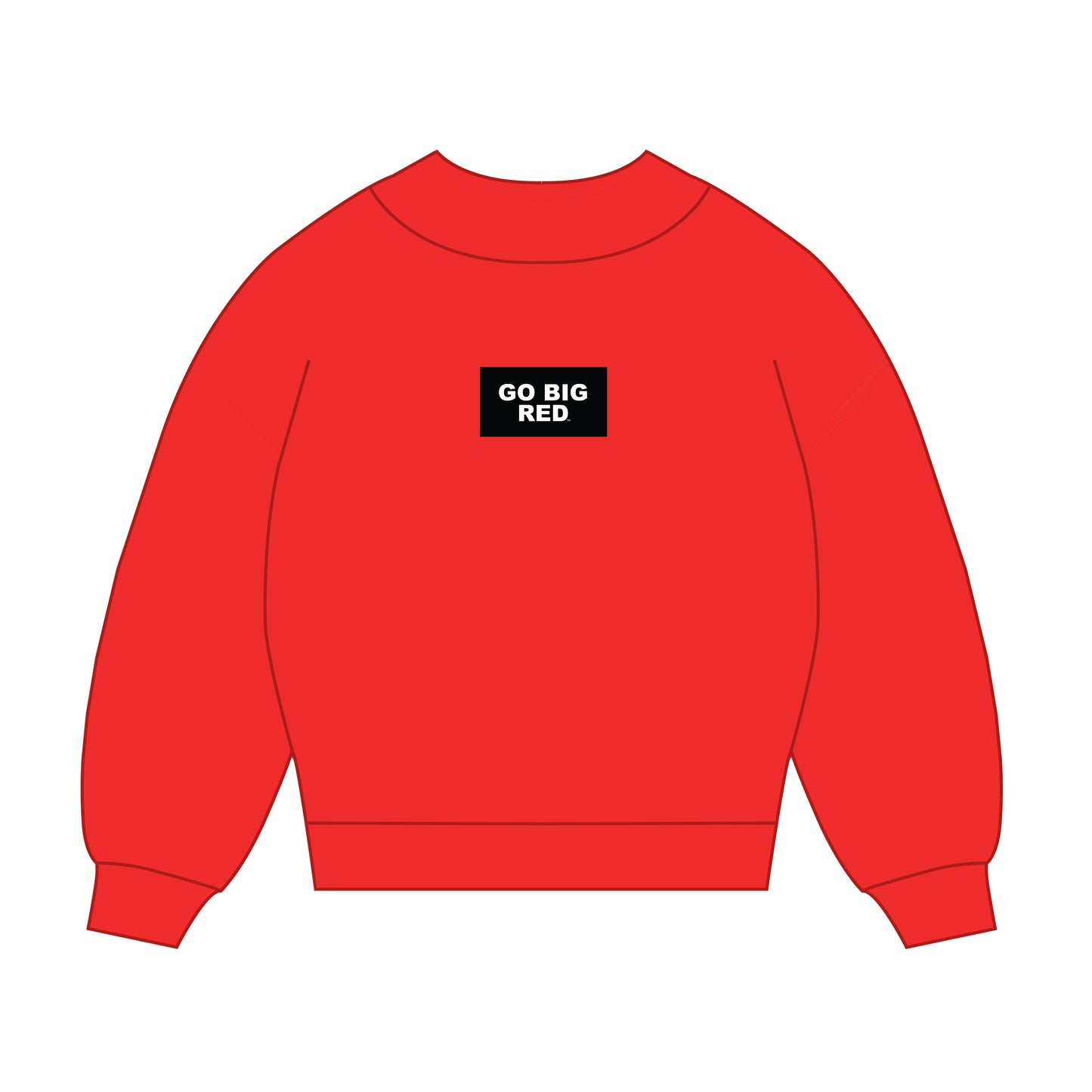 The Mary Mockneck Go Big Red Woven Label | Bright Red
