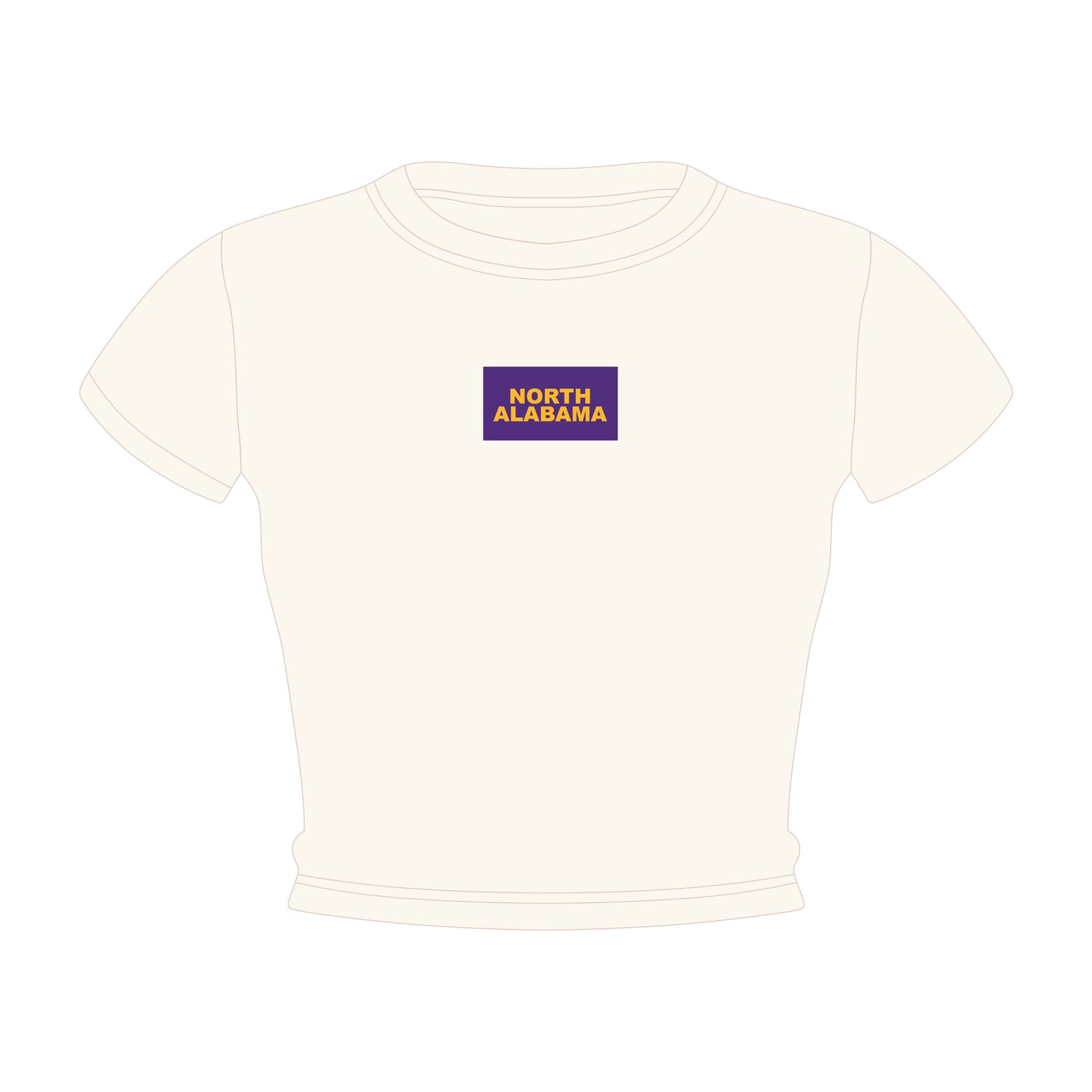 The Raegan Ribbed Baby Tee North Alabama Woven Label | Bone