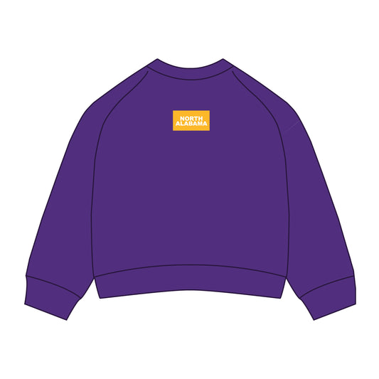 The Ava Airy Crewneck North Alabama Woven Label | Purple