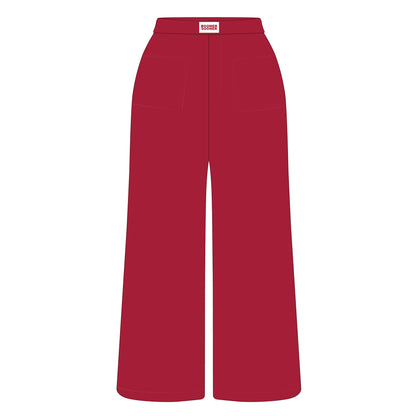 The Ava Airy Pants Boomer Sooner Woven Label | Youth Crimson