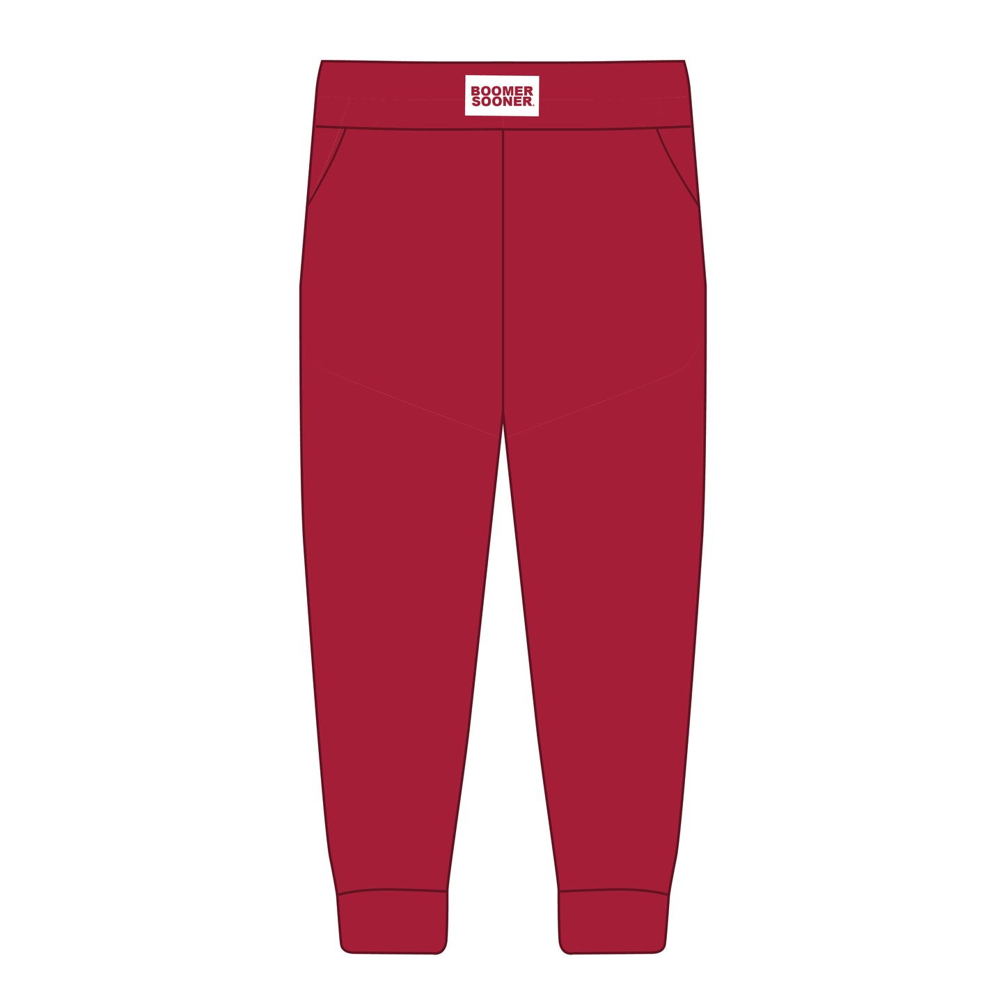 The Becca Joggers Boomer Sooner Woven Label | Youth Crimson
