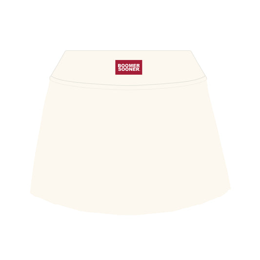The Alli Tennis Skort Boomer Sooner Woven Label | Bone