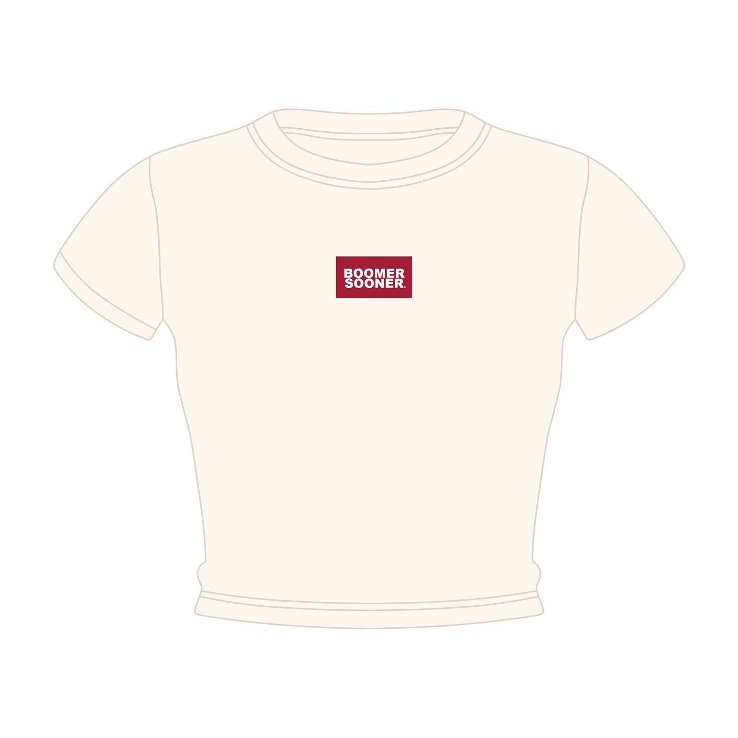 The Raegan Ribbed Baby Tee Boomer Sooner Woven Label | Bone