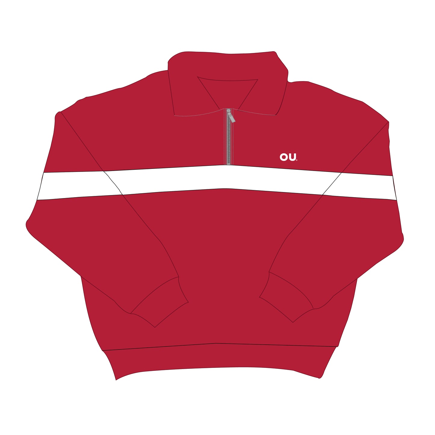 The Heather Half Zip Oklahoma | Crimson