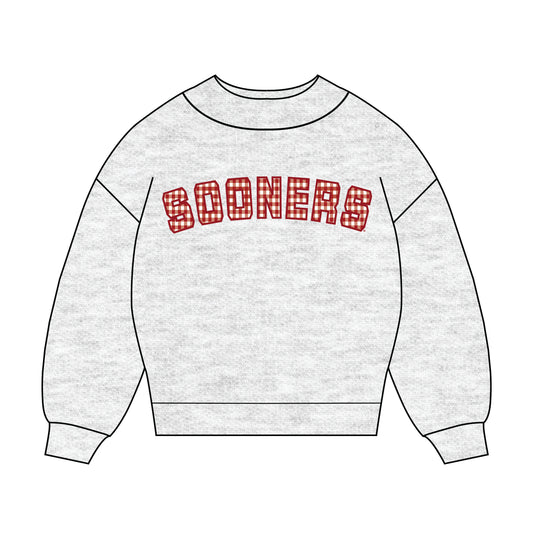 The Mallory Gingham Mockneck Oklahoma | Ash