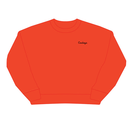 The Brooke Solid Crewneck Oklahoma State | Orange
