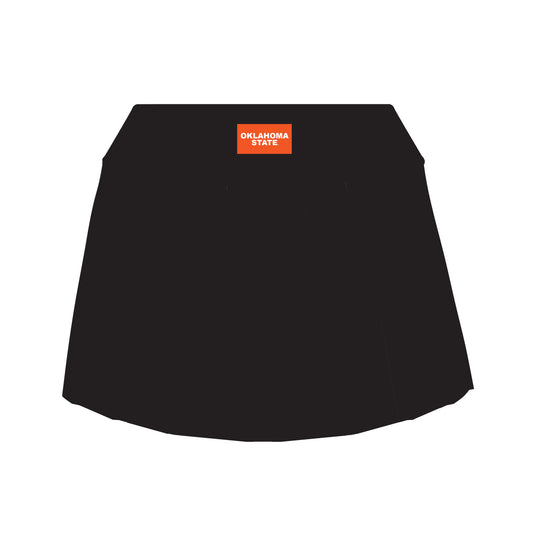The Alli Tennis Skort Oklahoma State Woven Label | Black