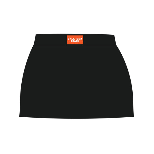 The Anna Active Skort Oklahoma State Woven Label | Black