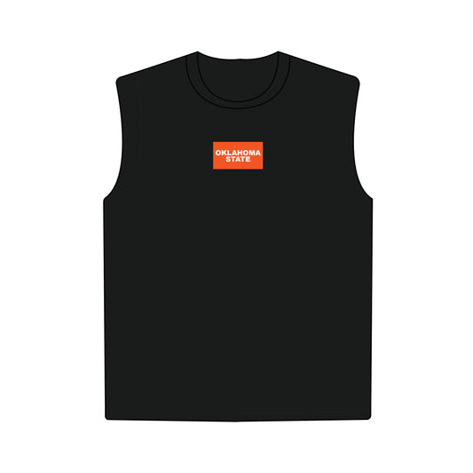The Anna Active Tank Oklahoma State Woven Label | Black