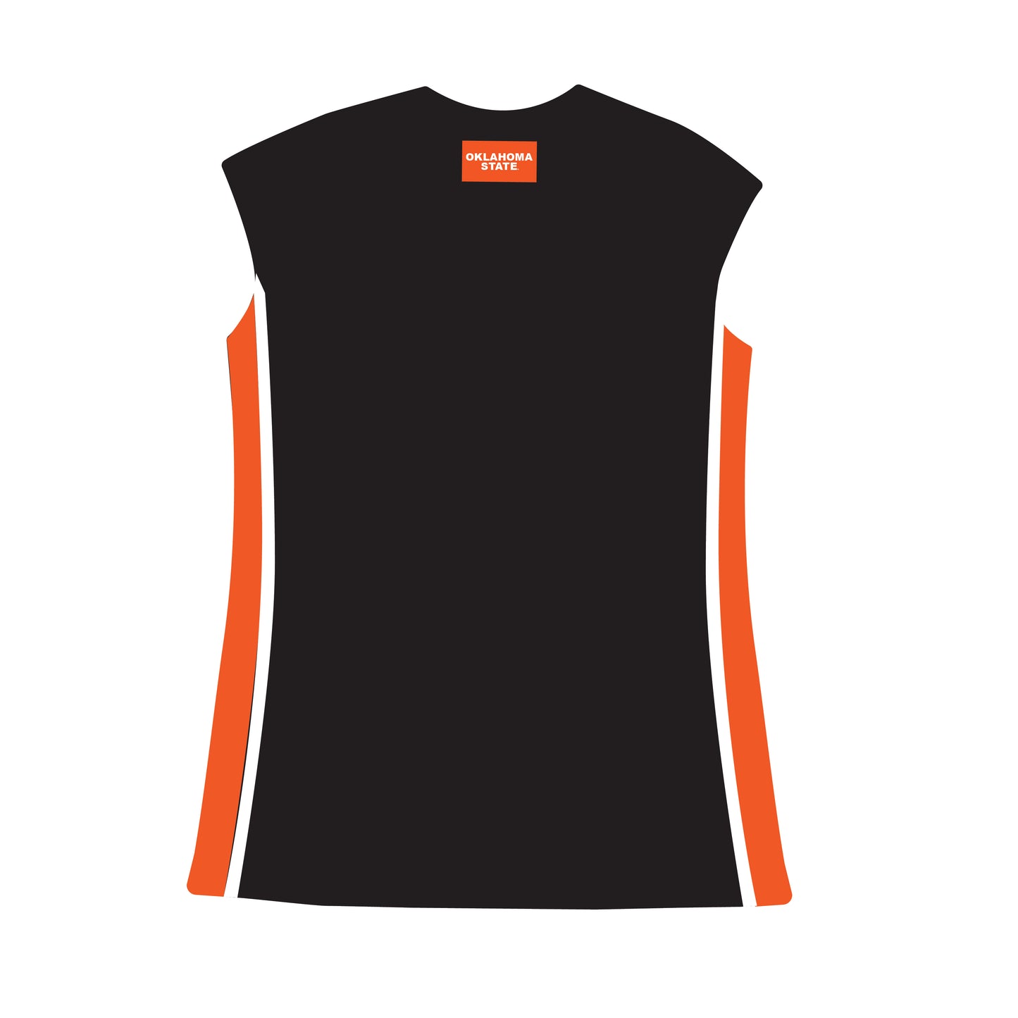 The Campbell Cap Sleeve Dress Oklahoma State Woven Label | Black