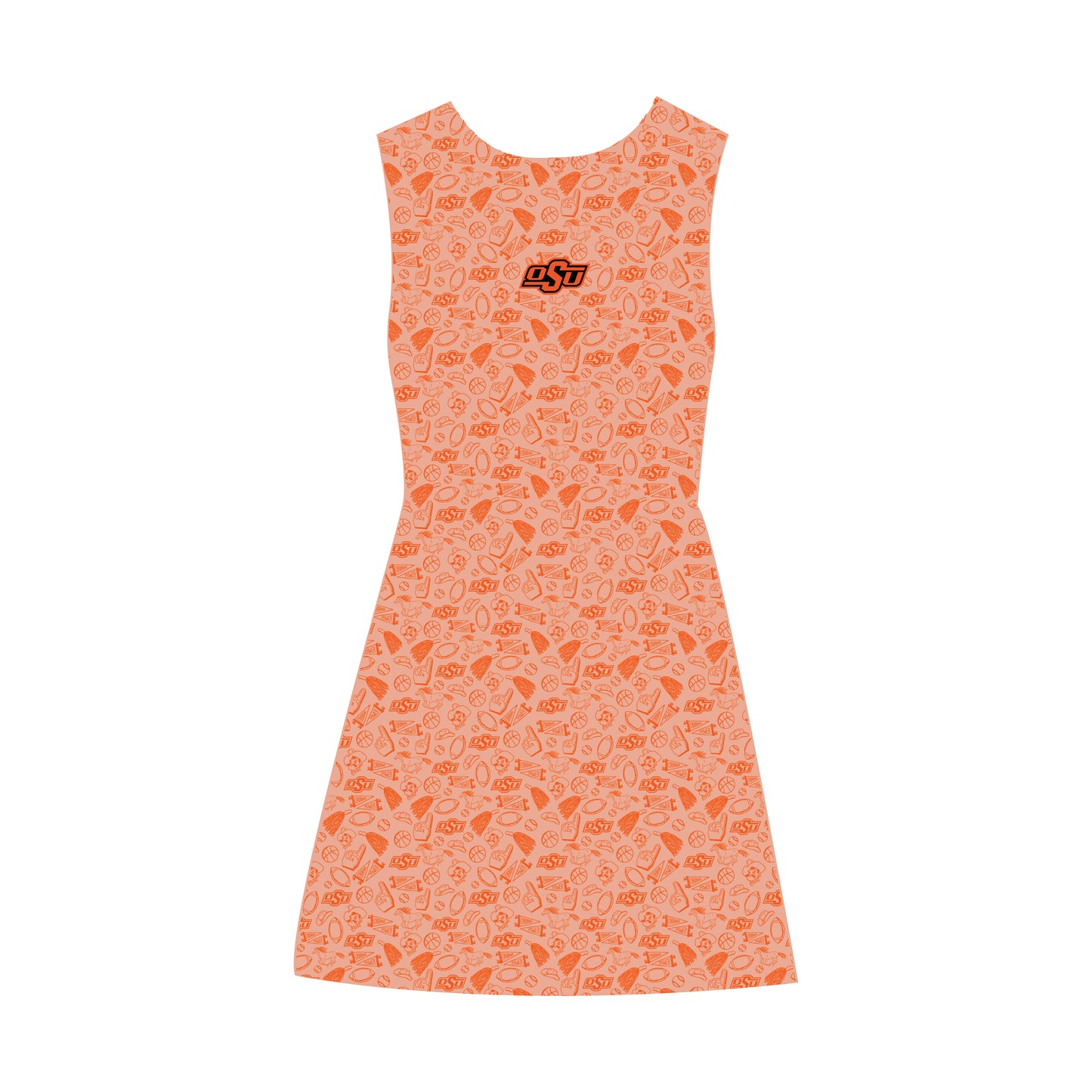 The Grace Pattern Dress Oklahoma State | Toddler/Youth Orange