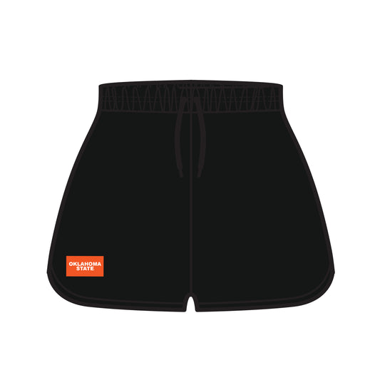 The Kristen Airy Lounge Shorts Oklahoma State Woven Label | Black