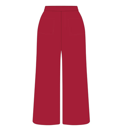 The Ava Airy Pants Boomer Sooner Woven Label | Youth Crimson