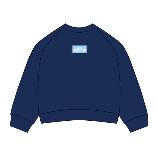 The Ava Airy Crewneck Navy | Old Dominion Woven Label