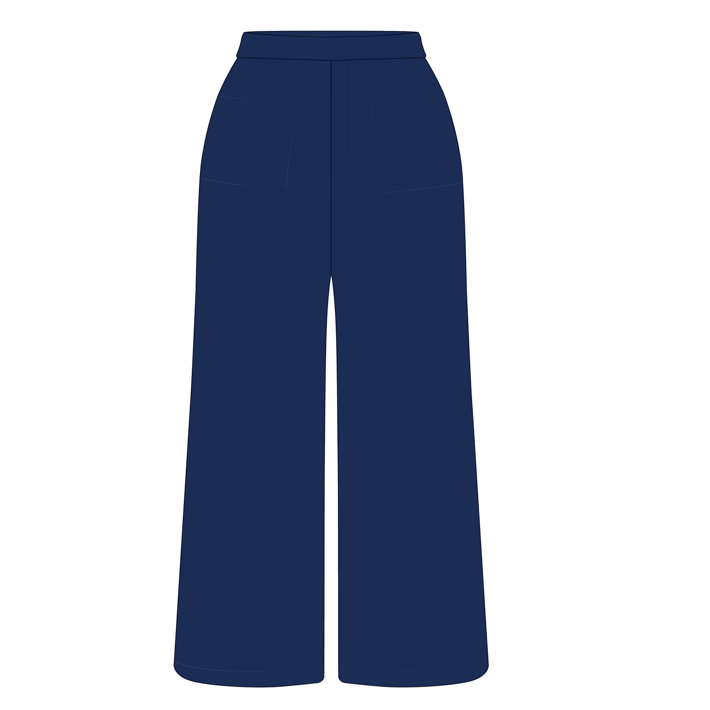 The Ava Airy Pants Old Dominion Woven Label | Navy