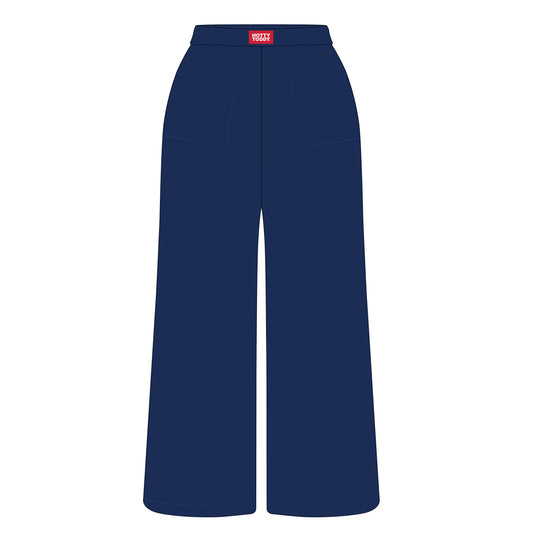 The Ava Airy Pants Hotty Toddy Woven Label | Navy