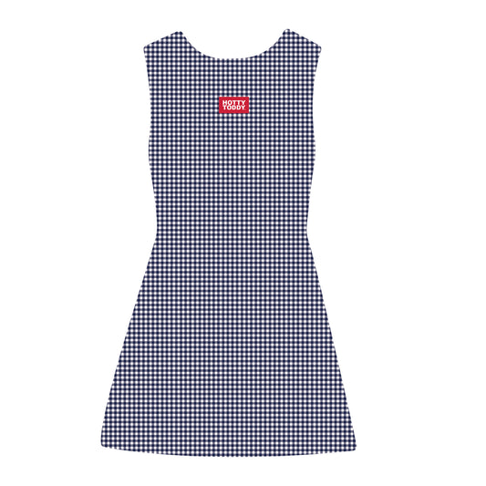 The Grace Gingham Dress Hotty Toddy Woven Label | Navy