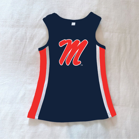 The Power Stripe Cheer Dress Ole Miss | Youth Navy