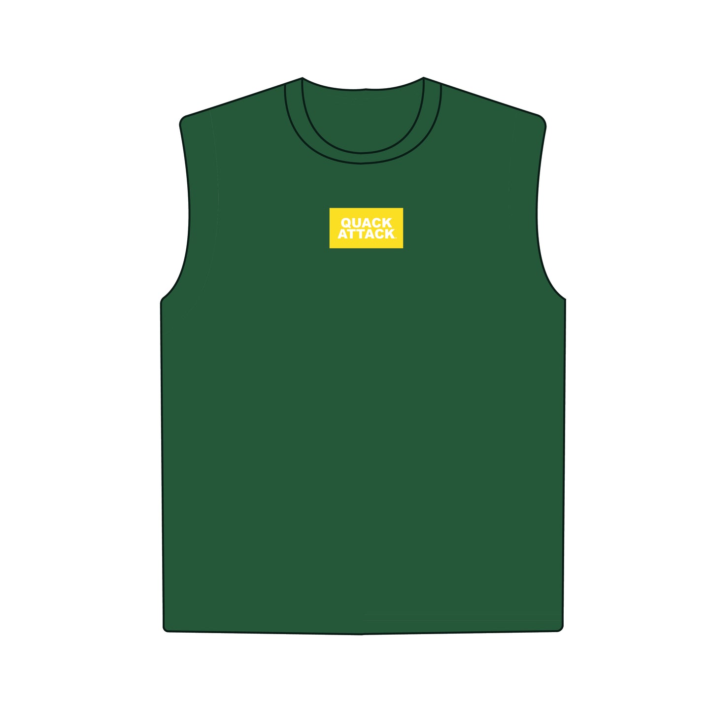 The Anna Active Tank Quack Attack Woven Label | Kelly Green