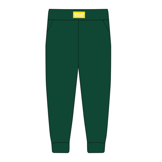 The Becca Joggers Oregon Ducks Woven Label | Dark Green