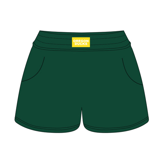 The Ava Airy Shorts Oregon Ducks Woven Label | Youth Dark Green