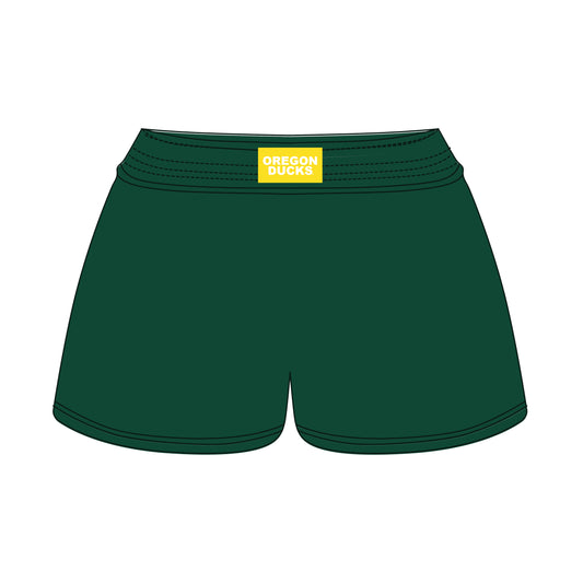 The Liz Nylon Shorts Oregon Ducks Woven Label | Kelly Green